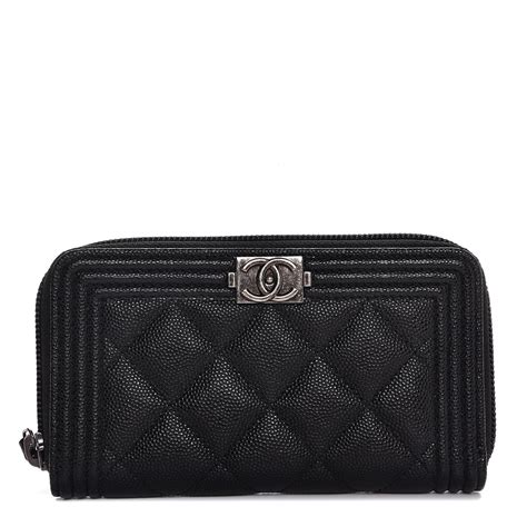 chanel small zippy wallet|chanel boy zip around wallet.